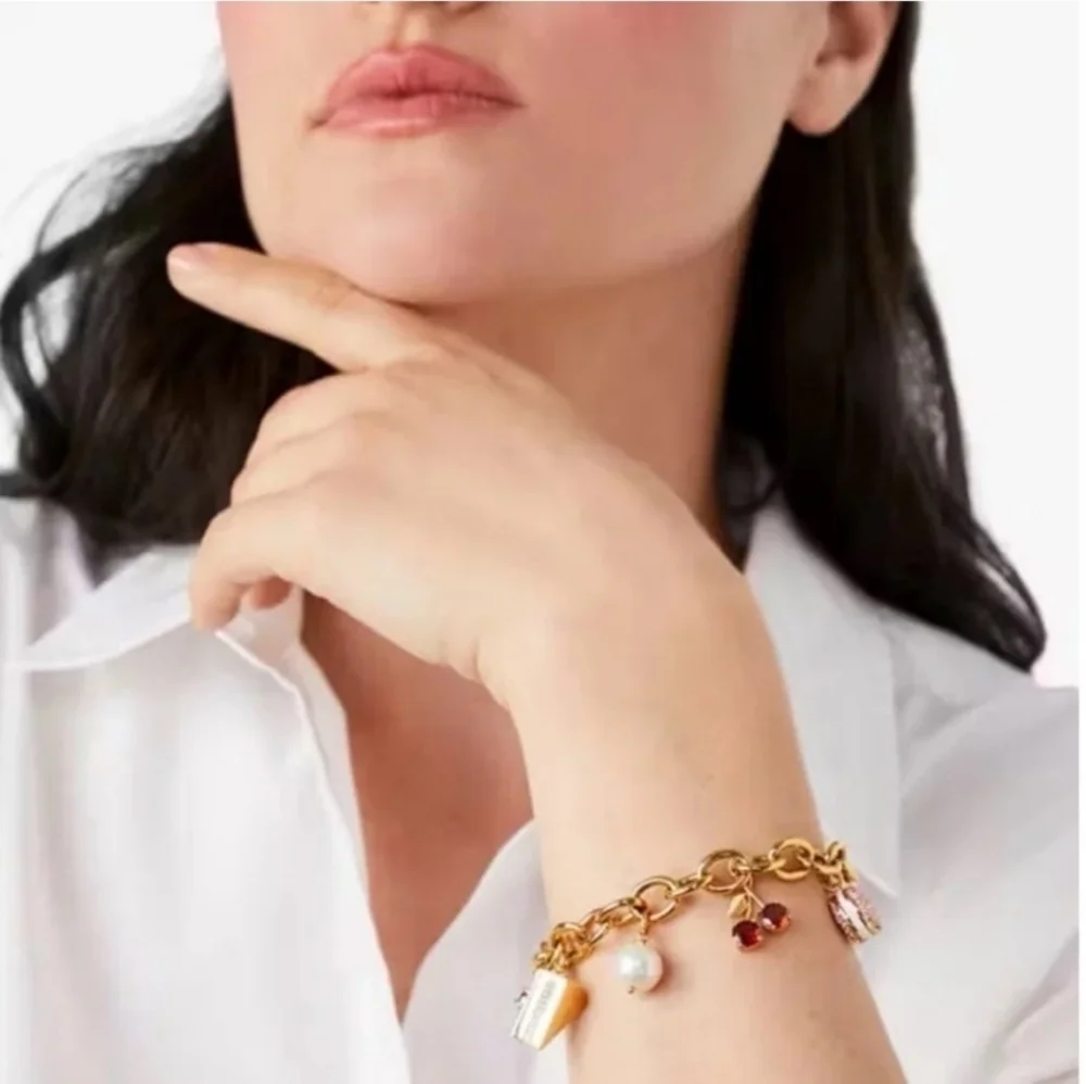 💛🔹️Kate Spade 🔹️Pastry Shop Charm Bracelet [Msrp $170] - Picture 2 of 4
